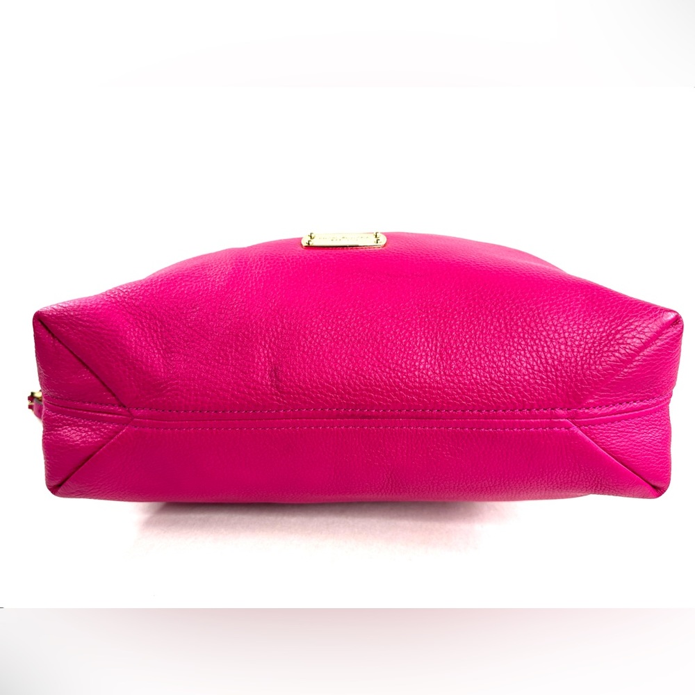 Michael Kors Fuchsia Pink Leather Large Shoulder Bag Purse Chain Strap Tassel - Picture 7 of 13